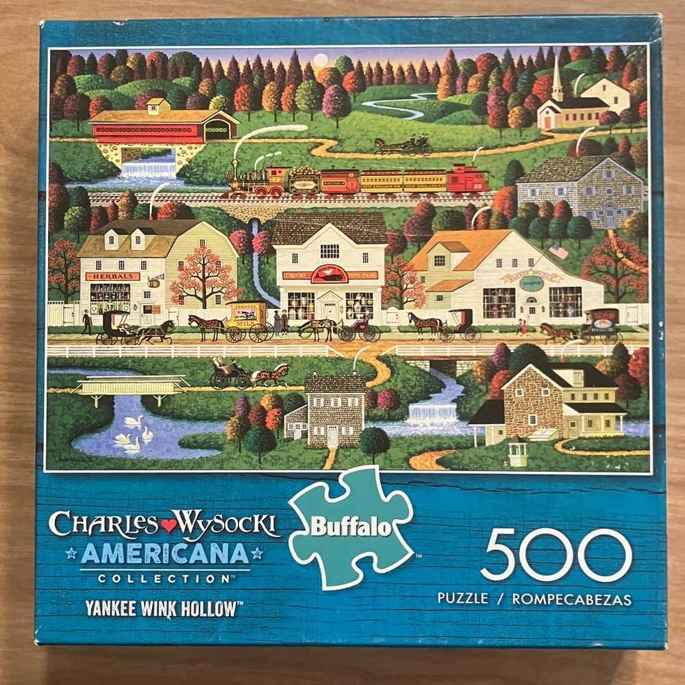 🧩Complete🧩 Charles Wysocki “Yankee Wink Hollow” 500 piece puzzle